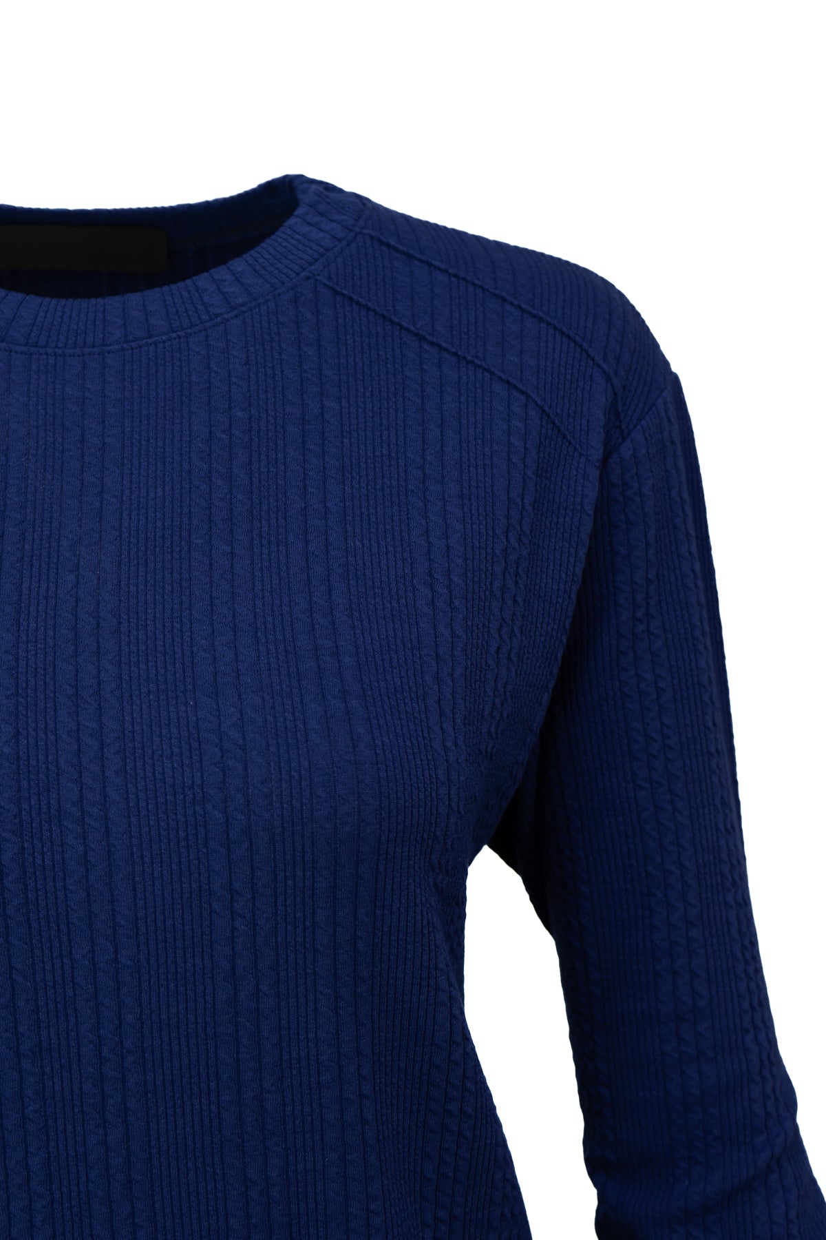 Kadın Kışlık Kazak Pamuklu Burgulu Kumaş Bisiklet Yaka Likralı Kendinden Desenli Rahat